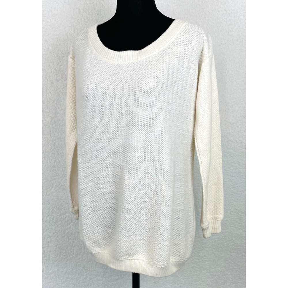 UNIQLO • Cream Wool-Blend Knit Crewneck Sweater, S